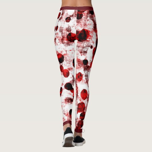 Gerooide Stippen Leggings (Achterkant)