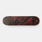 Gerookte rode Chili Pepper Marble Gold zwart Skateboard (Horizontaal)