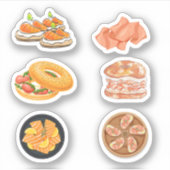 Gerookte zalmStickers Sticker (Voorkant)