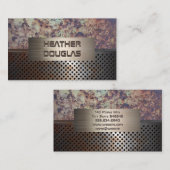 Geroosterd geperforeerd metaal | achtergrond visitekaartje (Voorkant / Achterkant)