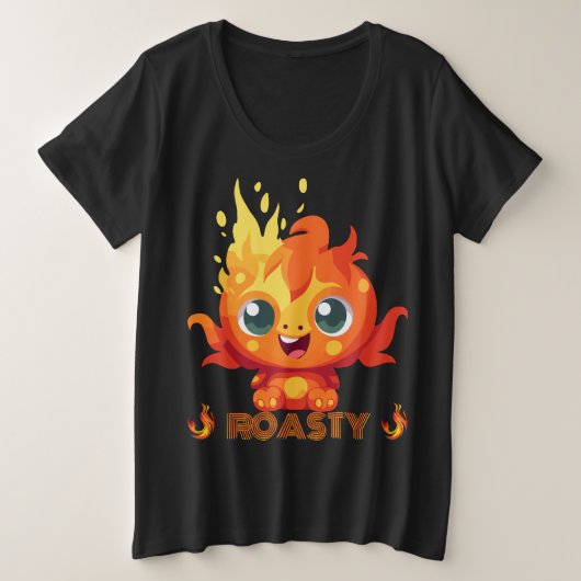 GEROOSTERD GROTE MAAT T-SHIRT (Design voorkant)