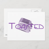 Geroosterd - Retro broodrooster - Paarse Briefkaart (Voorkant / Achterkant)