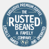 Geroosterde bonen - Koffie Ronde Sticker (Voorkant)