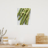 Geroosterde groene asperges met citroenzest, poster (Keuken)