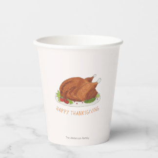 Geroosterde kalkoen Thanksgiving papieren bekertje Bekers