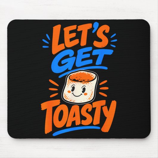 Geroosterde marshmallow-campfire-s'mores muismat (Voorkant)