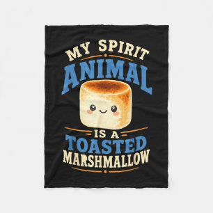 Geroosterde marshmallow kampvuur s'mores fleece deken