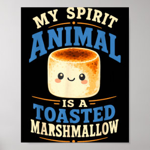 Geroosterde marshmallow kampvuur s'mores poster