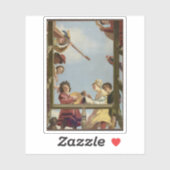 Gerrit van Honthorst - Muziekgroep op een balkon Sticker (Vel)