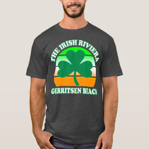 Gerritsen Beach Irish Riviera Funny Shamrock T-shirt