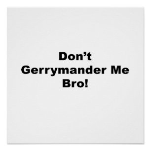 Gerrymander me Bro Protest niet Perfect Poster