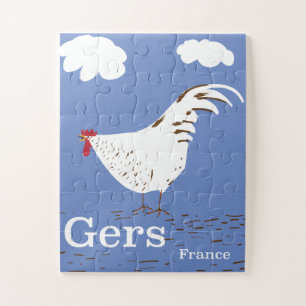 Gers Frankrijk Vintage reisposter Legpuzzel