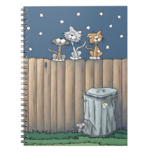 Gerst Katten op een hek-Notitieboek Notitieboek