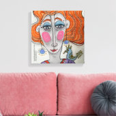 "Gertie," Impression sur toile de portrait caprici (Insitu(Salon))