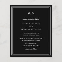Gertrude Black Classic Elegant Wedding