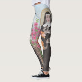 Gertrude Patron St of Cats Aquarelle Leggings (Gauche)