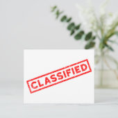 Gerubriceerde rode rubberen stempel briefkaart (Staand voorkant)