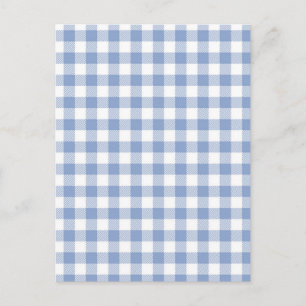 Geruit Blue Gingham Classic Briefkaart