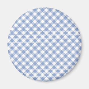Geruit Blue Gingham Classic Magneet