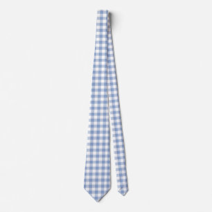 Geruit Blue Gingham Classic Stropdas