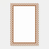 Geruit Bruin en Wit Post-it® Notes (Voorkant)