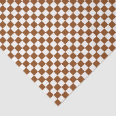 Geruit Bruin en Wit Tissuepapier (Detail)