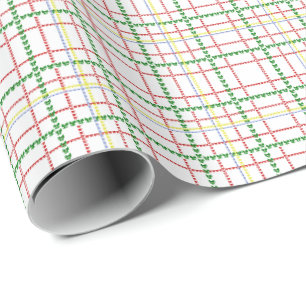 Geruit cadeaupapier met strikken