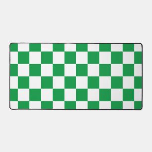 Geruit groen en wit Retro Bureaumat