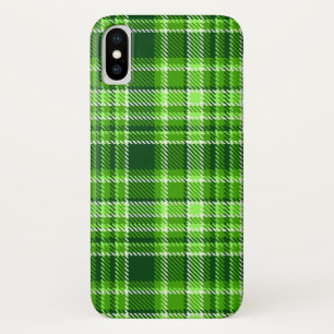 Geruit groen kleurpatroon iPhone x hoesje