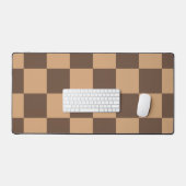 geruit in warme browns bureaumat (Keyboard & Muis)