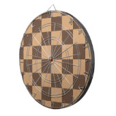 geruit in warme browns dartbord (Voorkant Rechts)