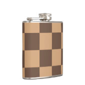  geruit in warme browns heupfles (Rechts)