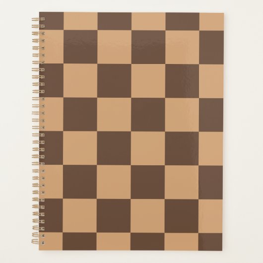 geruit in warme browns planner (Voorkant)
