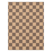  geruit in warme browns tafelkleed (Voorkant)