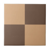  geruit in warme browns tegeltje (Voorkant)