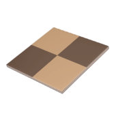  geruit in warme browns tegeltje (Zijkant)