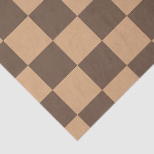  geruit in warme browns tissuepapier (Detail)