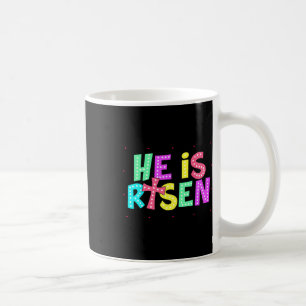 Geruit is hij verrezen Jezus Christelijk Paase Kin Koffiemok
