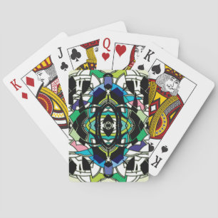 Geruit ontwerp pokerkaarten
