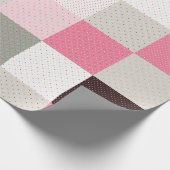 Geruit Patchwork Patroon Cadeaupapier (Hoek)