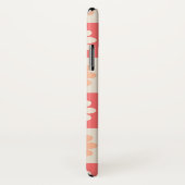 Geruit Perzik Fuzz Retro Bloemen Patroon Case-Mate iPhone Case (Achterkant / rechts)