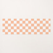 Geruit perzikkleurig wit geometrisch retro monogra yogamat (Achterkant (horizontaal))