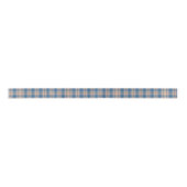 Geruit Plaid Beige Blauw Grijs en Perzik Lint (Voorkant)