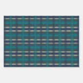 Geruit Plaid Blauw Groen Plaid En Turquoise Inpakpapier Vel (Voorkant 2)