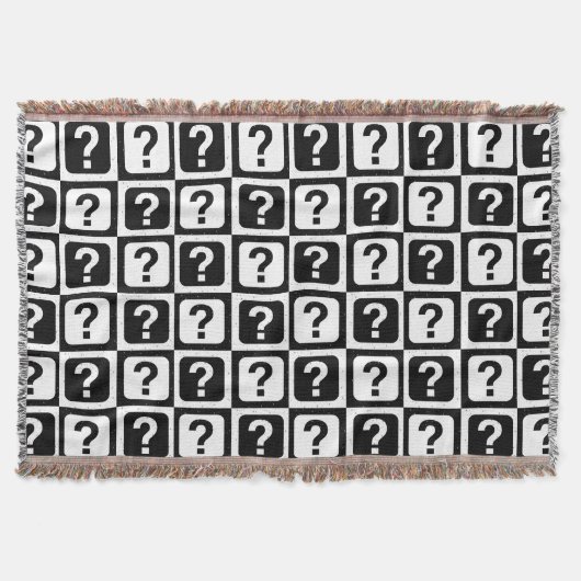 Geruit raadsel vraagteken Patroonontwerp Deken (Voorkant)