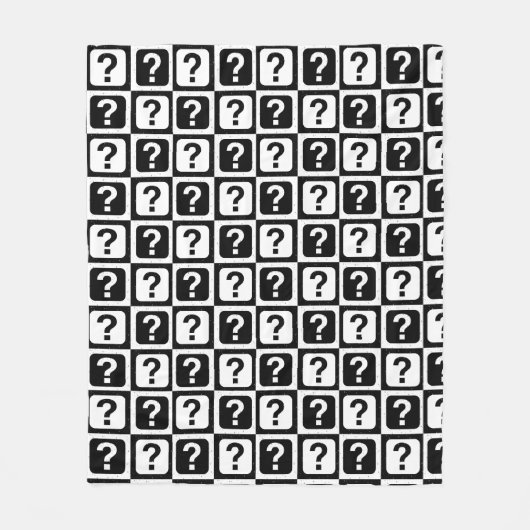 Geruit raadsel vraagteken Patroonontwerp Fleece Deken (Voorkant)