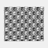 Geruit raadsel vraagteken Patroonontwerp Fleece Deken (Voorkant (Horizontaal))