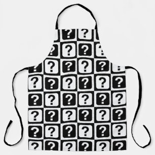 Geruit raadsel vraagteken Patroonontwerp Schort
