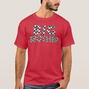 Geruit ras Big Brother White Black Checkerboard T-shirt