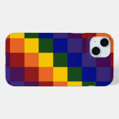 Geruit regenboogpatroon Case-Mate iPhone case (Achterkant (horizontaal))